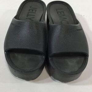 Women's Lemon Jelly Black Slide Sandals Size 39